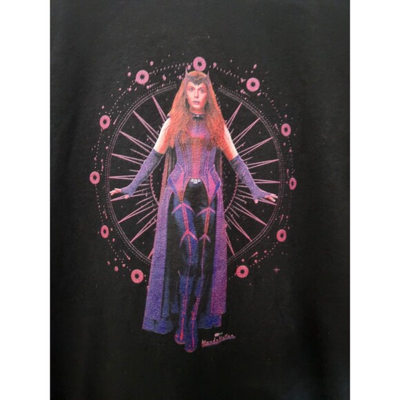 Marvel Wandavision Scarlet Witch T-Shirt Juniors Large Geometric Magic Superhero - Picture 2 of 6
